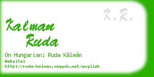 kalman ruda business card